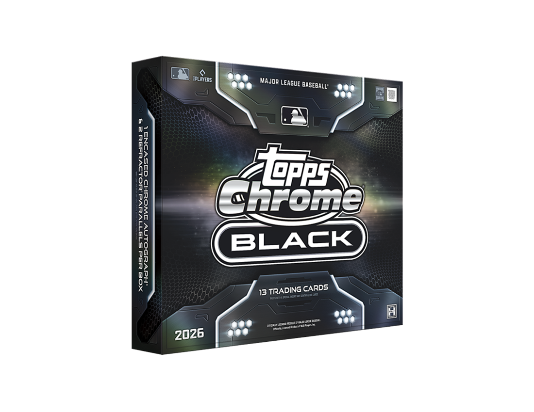 26-chrome-black-bb-hobby.png 2026 Topps Chrome Black Baseball Hobby Box - Image 1