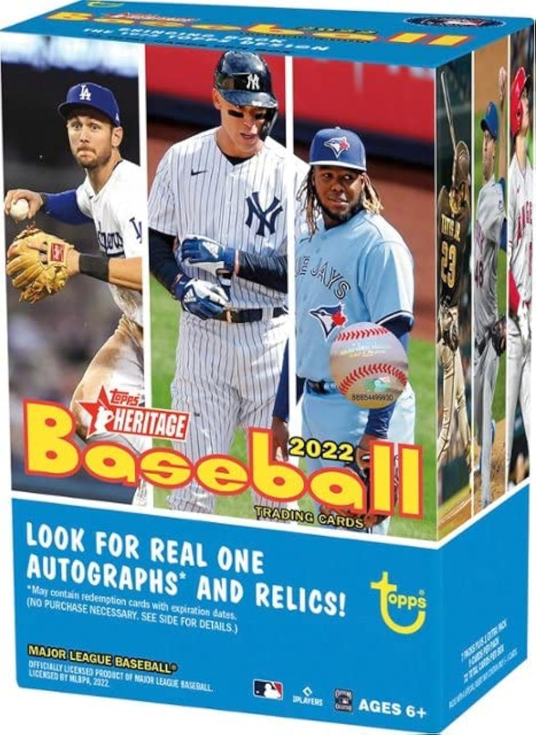 71PIQ4yJVuL.jpg 2022 Topps Heritage Blaster - 72 Baseball Cards per Box - Image 1