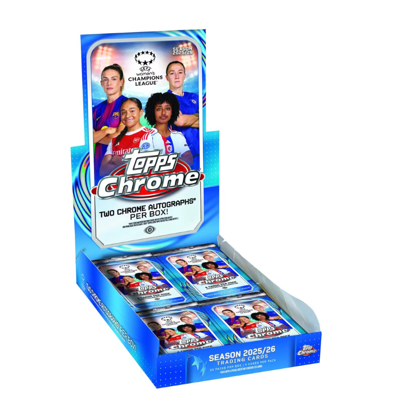 resizingforshopify-2026-06-11T122301.379.png 2025/26 Topps Chrome Women's UEFA Champions League Soccer Hobby 12 Box Case - Image 1